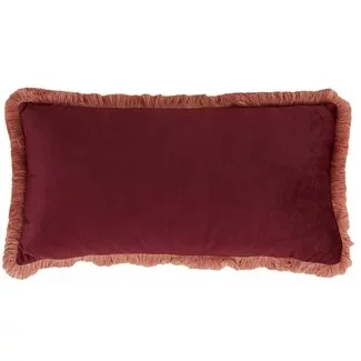 Light en Living Kussen 60x30 cm LIENA velvet bordeaux-licht roze