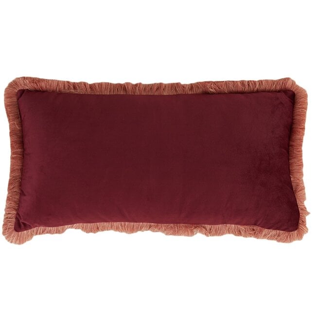 Light en Living Kussen 60x30 cm LIENA velvet bordeaux-licht roze