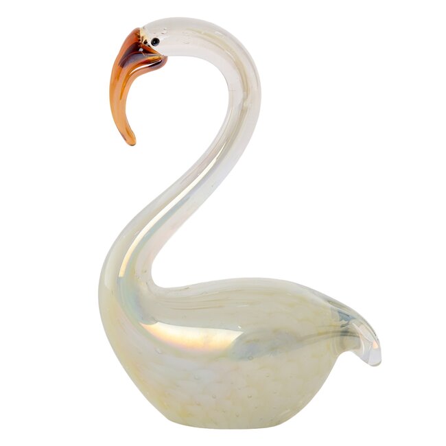 Light en Living Ornament 13x8x20 cm SWAN glas crème
