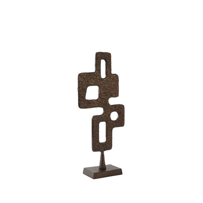 Light en Living Ornament op voet 23,5x10x54 cm VEX donker bruin