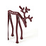 Light en Living Ornament 15x6x20 cm DEER glans bordeaux