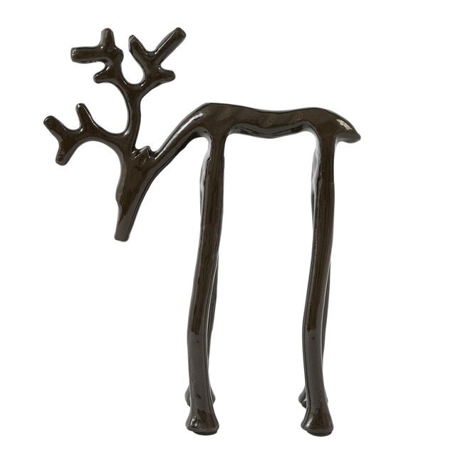 Light en Living Ornament 15x6x20 cm DEER glans bruin-brons
