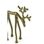 Light en Living Ornament 15x6x20 cm DEER glans olijf groen