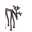 Light en Living Ornament 15x6x20 cm DEER glans aubergine