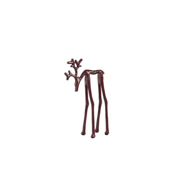 Light en Living Ornament 15x6x25 cm DEER glans bordeaux