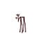 Light en Living Ornament 15x6x25 cm DEER glans bordeaux