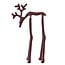 Light en Living Ornament 15x6x25 cm DEER glans bordeaux