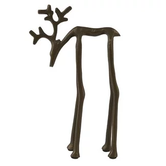 Light en Living Ornament 15x6x25 cm DEER mat bruin-brons
