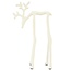 Light en Living Ornament 15x6x25 cm DEER mat crème
