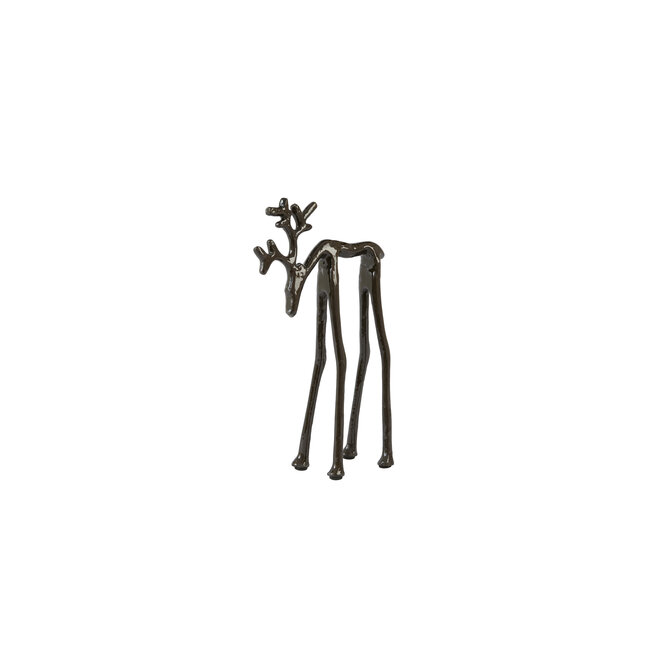 Light en Living Ornament 15x6x25 cm DEER glans bruin-brons