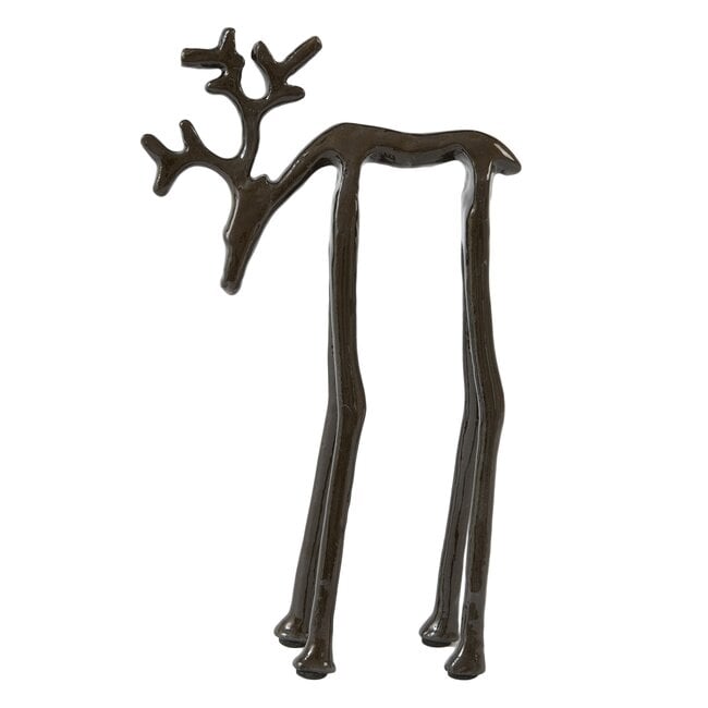 Light en Living Ornament 15x6x25 cm DEER glans bruin-brons