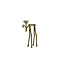 Light en Living Ornament 15x6x25 cm DEER glans olijf groen