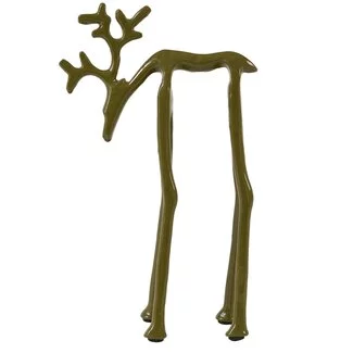 Light en Living Ornament 15x6x25 cm DEER glans olijf groen