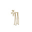 Light en Living Ornament 15x6x25 cm DEER glans zand