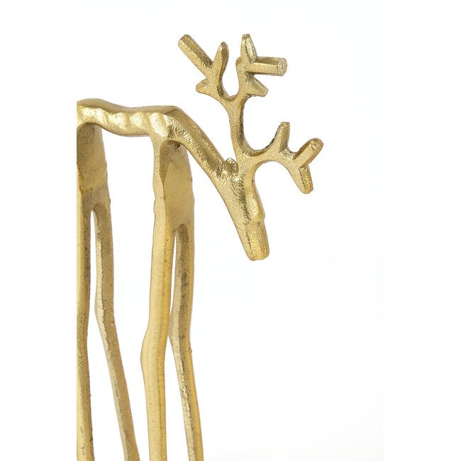 Light en Living Ornament 15x6x25 cm DEER goud