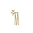 Light en Living Ornament 15x6x25 cm DEER goud
