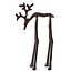 Light en Living Ornament 15x6x25 cm DEER glans aubergine