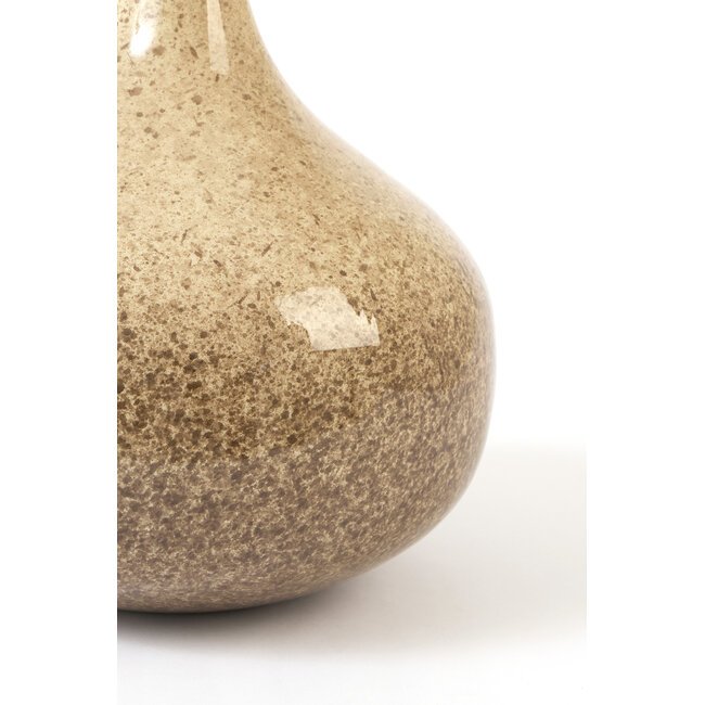 Light en Living Lampvoet Ø30x30 cm LUCIO glans crème-donker bruin