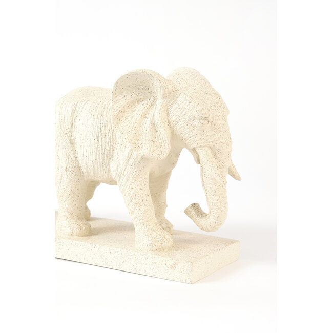 Light en Living Ornament 46x11,5x21,5 cm ELEPHANT zand+goud