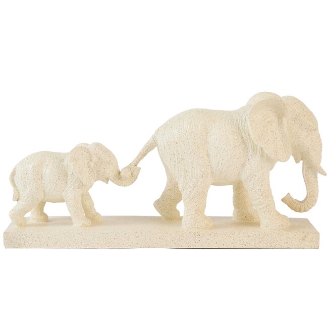 Light en Living Ornament 46x11,5x21,5 cm ELEPHANT zand+goud