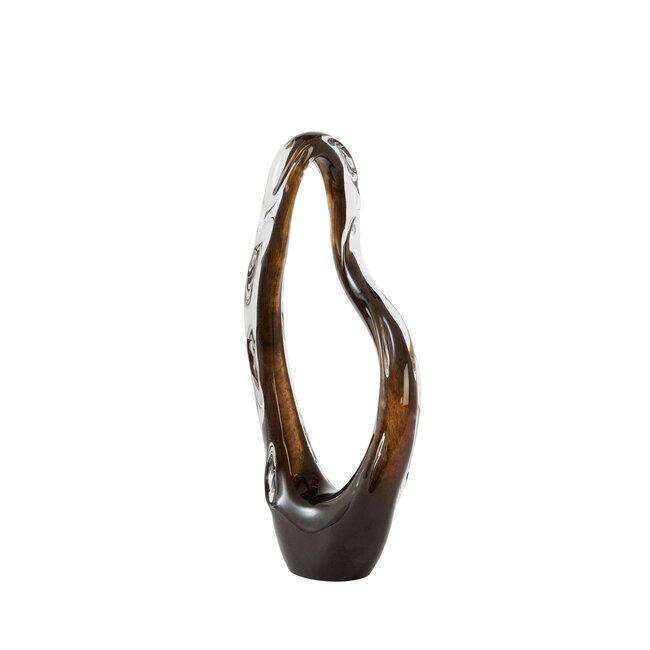 Light en Living Ornament 21x12x50 cm ORGEZA glas donker bruin