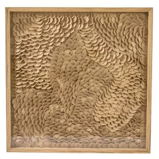 Light en Living Wandornament 80x4x80 cm XELHU zand+naturel