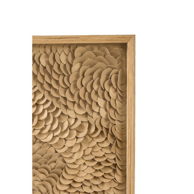 Light en Living Wandornament 80x4x80 cm XELHU zand+naturel