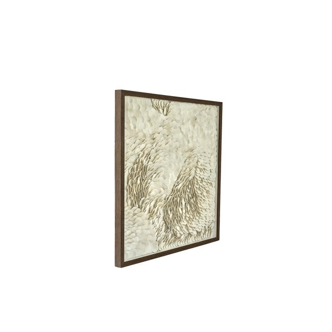 Light en Living Wandornament 80x4x80 cm XELHU crème+donker bruin