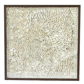 Light en Living Wandornament 80x4x80 cm XELHU crème+donker bruin