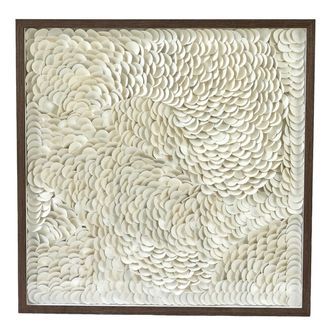 Light en Living Wandornament 80x4x80 cm XELHU crème+donker bruin