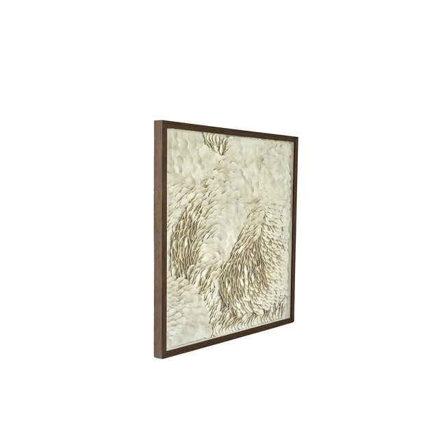 Light en Living Wandornament 80x4x80 cm XELHU crème+donker bruin