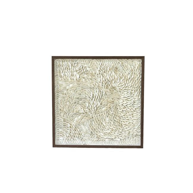 Light en Living Wandornament 80x4x80 cm XELHU crème+donker bruin