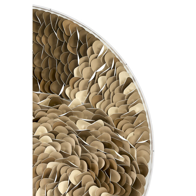 Light en Living Wandornament Ø80x6 cm YAXUNA crème-bruin+helder