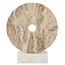 Light en Living Ornament op voet 25,5x6,5x30 cm SEV marmer taupe+marmer wit