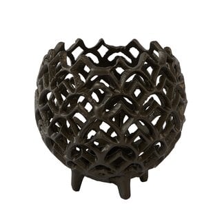 Light en Living Theelicht Ø15x14,5 cm GUBANI mat bruin-brons