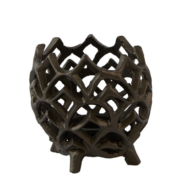Light en Living Theelicht Ø10x10 cm GUBANI mat bruin-brons