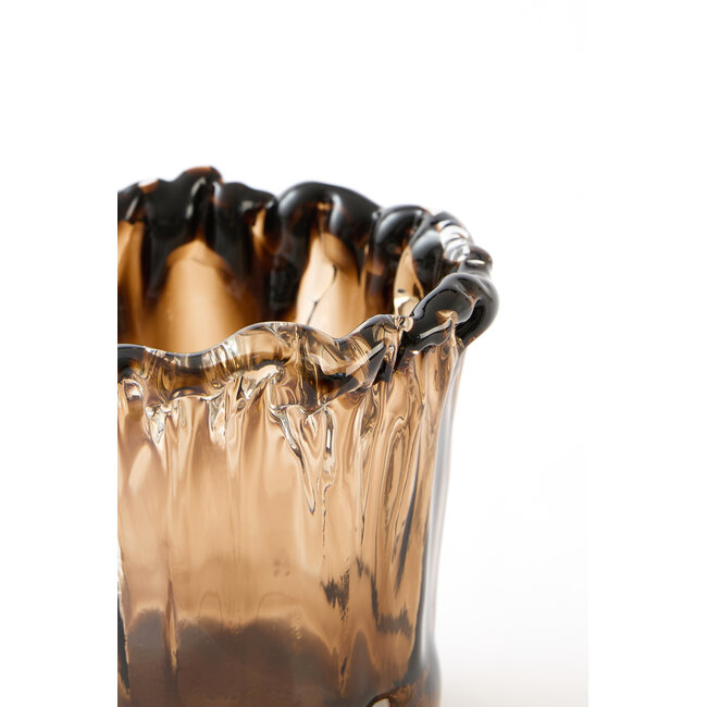 Light en Living Theelicht Ø10x10 cm MYRON glas bruin