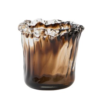 Light en Living Theelicht Ø12x12 cm MYRON glas bruin