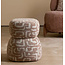 Light en Living Poef Ø40x46 cm LEYLA terra+beige