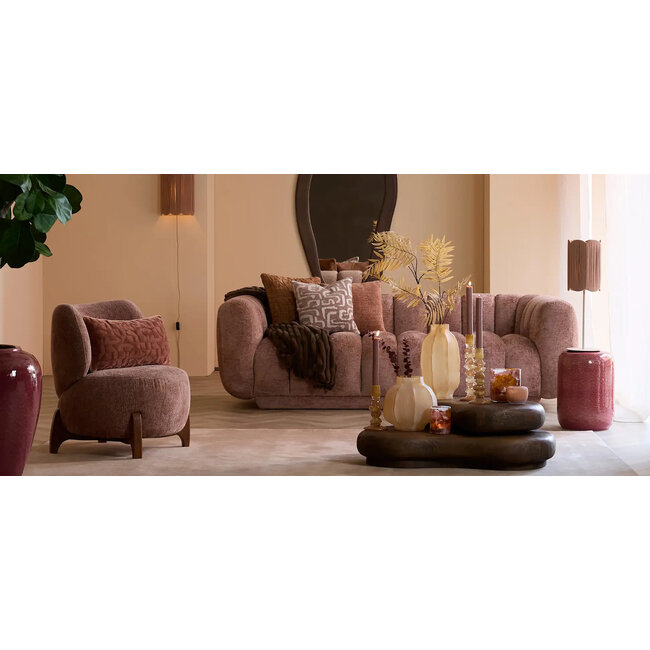 Light en Living Kap Ø30x40 cm SIVA oud roze-terra