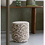 Light en Living Poef Ø40x44 cm DAVONTE groen-grijs+beige
