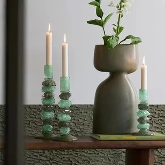 Light en Living Kandelaar Ø11,5x29,5 cm ESTINA mint+groen