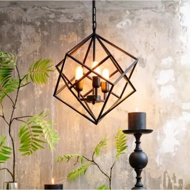 Light en Living Hanglamp DRIZELLA - Ø46x56cm - Zwart