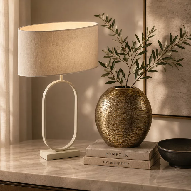 Light en Living Lampvoet 21x10x45 cm JAMIRI creme