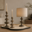 Light en Living Schaal Ø50x2 cm PEDRIO glans crème+mat bruin-brons
