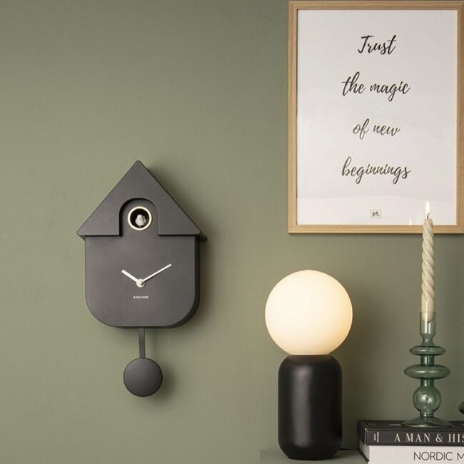 Karlsson Klok Modern Cuckoo - Zwart