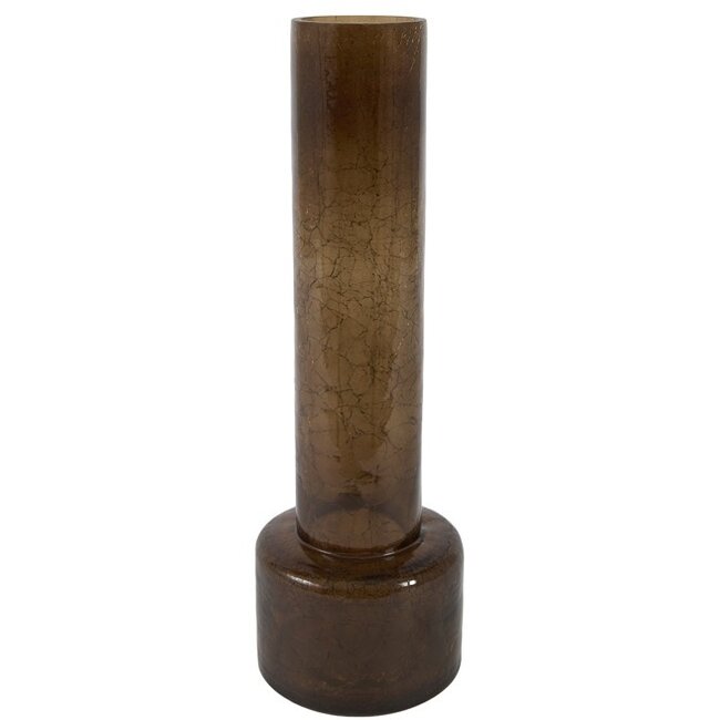 Light en Living Vaas Ø13,5x40,5 cm BORANDO glas donker bruin