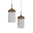 Light en Living Hanglamp 5L 117x10x27 cm DANIA houtprint naturel+touw crème