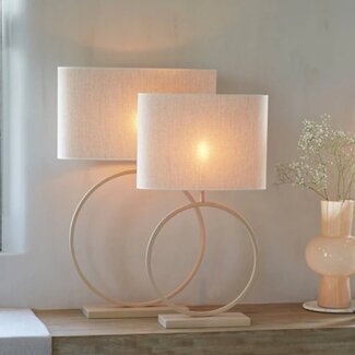 Light en Living Lampenkap ovaal BRESKA parelwit - Diverse maten