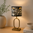 Light en Living Kap cilinder 20-20-15 cm FLORA zwart goud